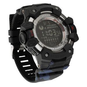 Activa Invicta Armour X Men's Camouflage Digital Watch -50mm Black and Silver